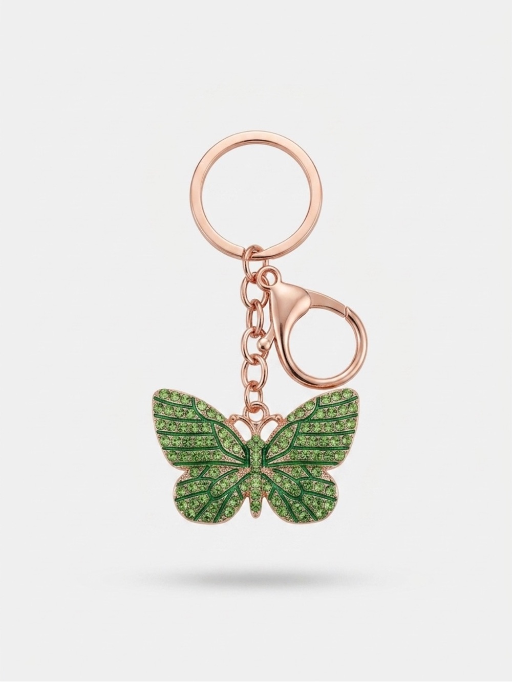 Beautiful ,green,crystal encrusted butterfly purse charm or key ring! NWT